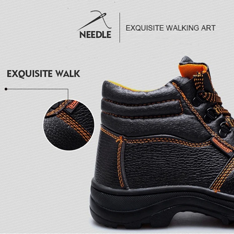 Dropshipping Wholesale price safety shoes anti-slip steel toe working shoes waterproof PU upper safety shoes