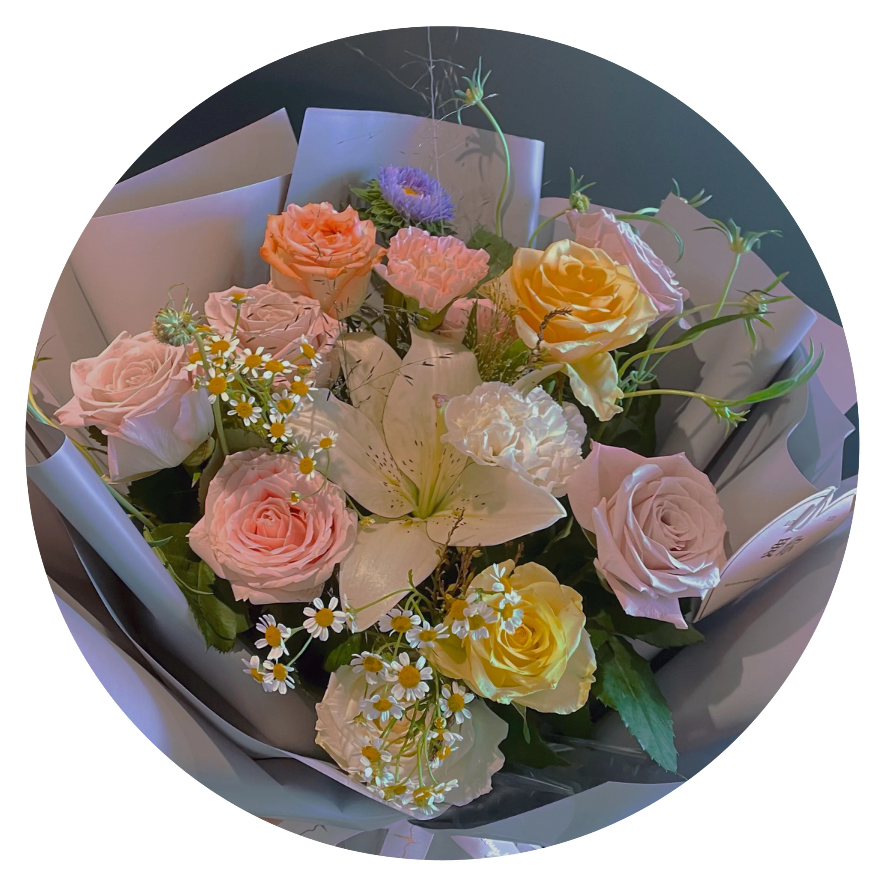 Yuhuiting flower mauve natural bouquet