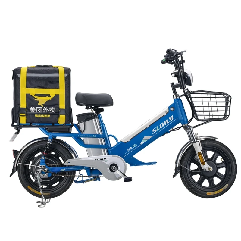 Manufacturer China Double Battery Electric Bicycle 350W Brushless Gearless Motor 16 Inch Electric Bike