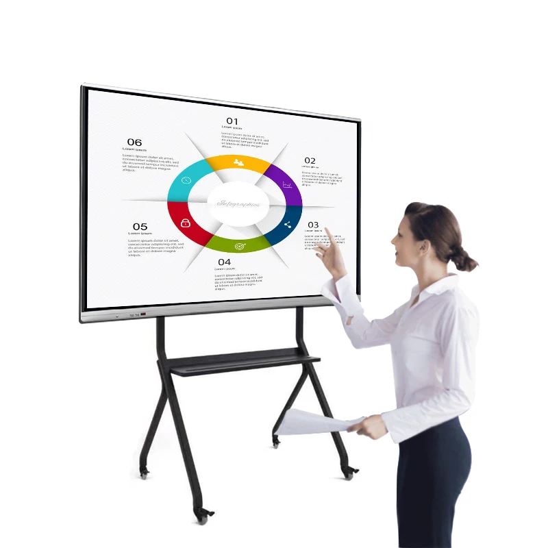 new product multi-function wholesale75 inch teaching all-in-one touchscreen mobile smart board interactive whiteboard