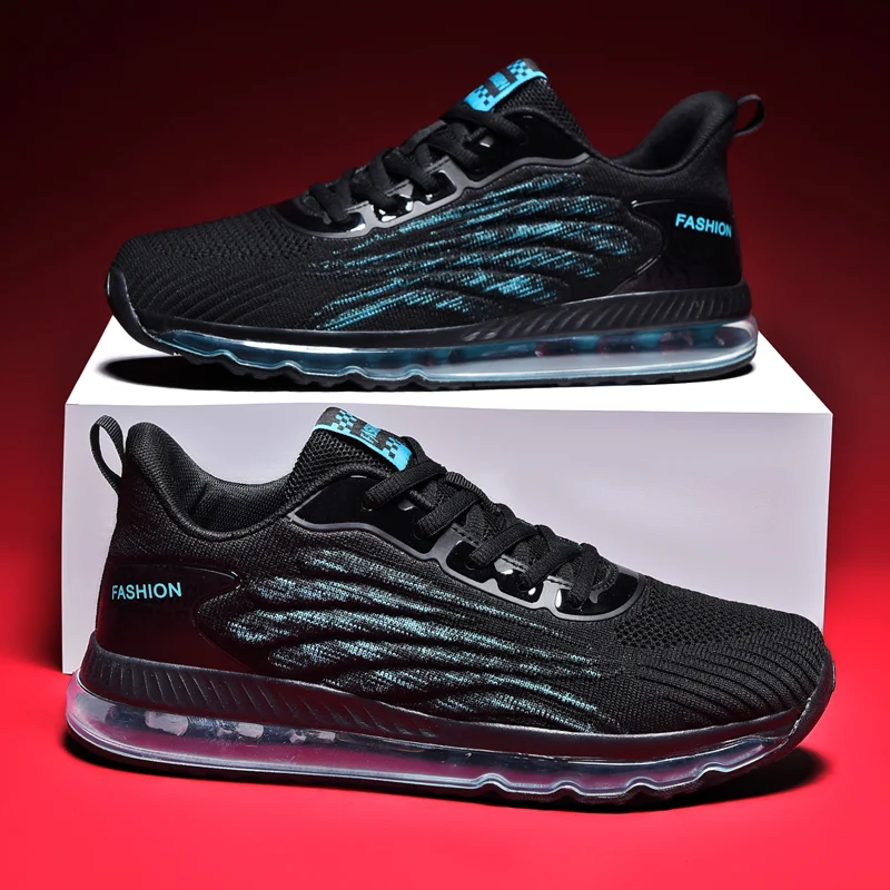 Comfortable Men Shoes Sneakers Male Mens Casual Tenis Black Comfortable Sports Shoes Big Size Air Cushion Walk Shoes