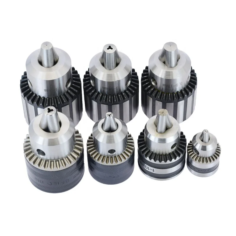 
Lightweight electric drill chuck with key handle B10 B12 B16 0.6-13MM power tool accessory adapter 