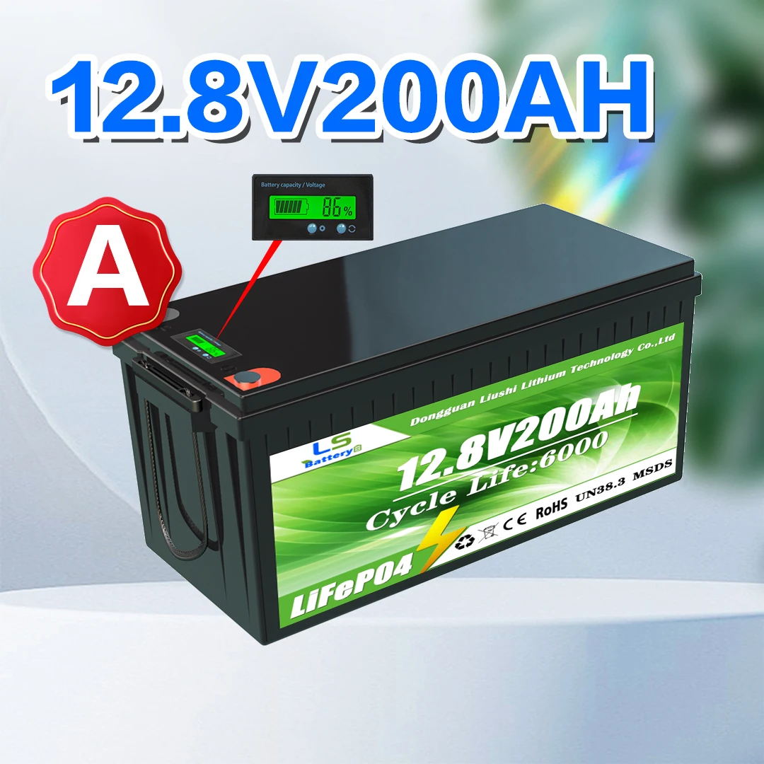 От 10 до 15 лет 6000 + циклов Lifepo4 батарея 12V 24V 36V 48V 51 2 v 100AH 200AH 300AH для хранения энергии солнечная
