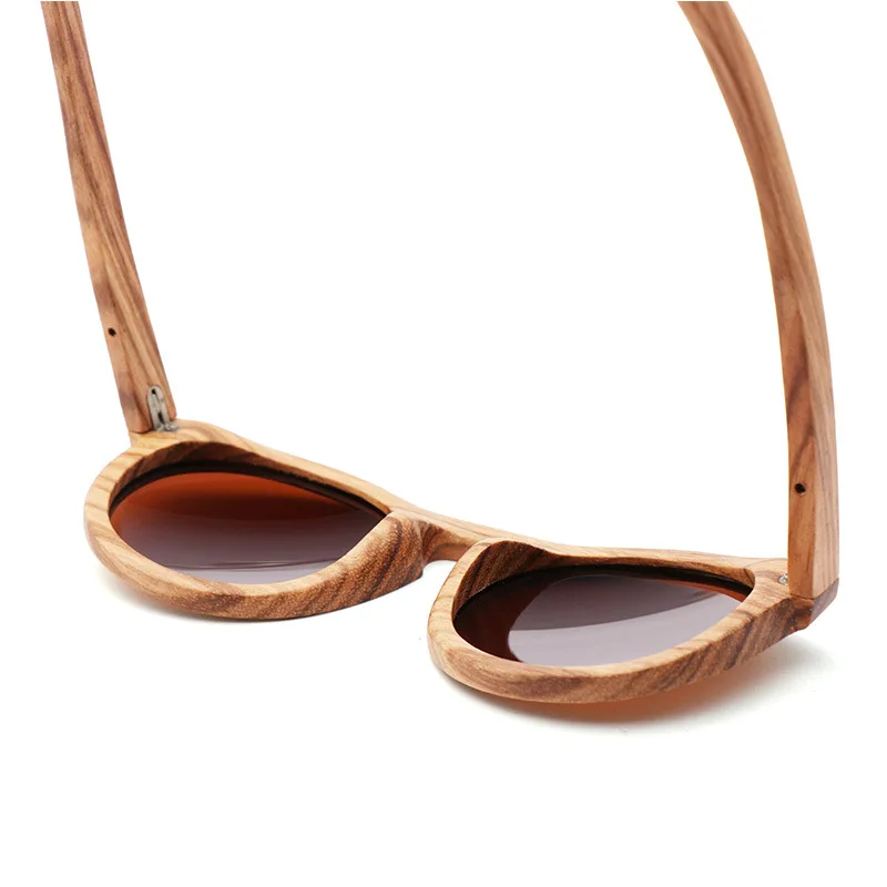 Fishing Floating Walnut Men Round Wooden Sunglasses Polarized lens