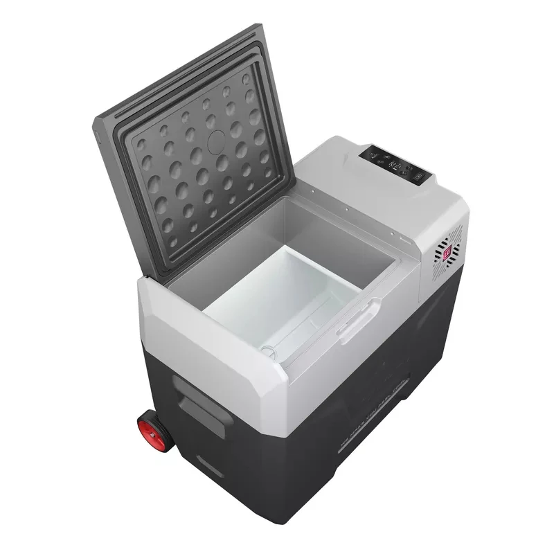 Mini Dual zone DC12V Portable Min Car Refrigerator with wheels for travel