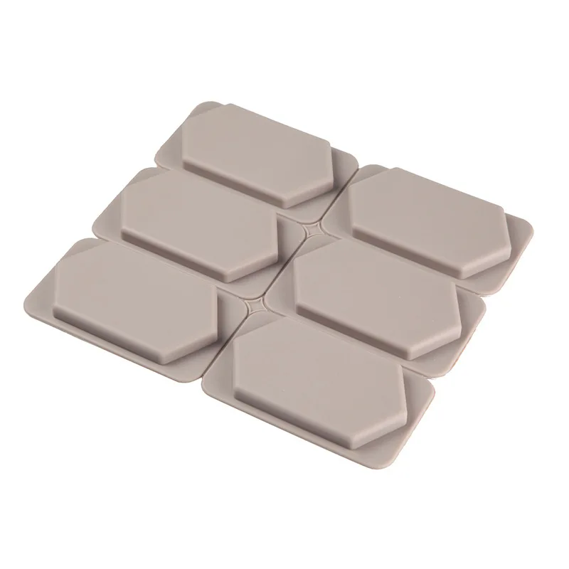 Six-piece tearable diamond-shaped diy aromatherapy wax tablets epoxy pendant plaster fragrant stone decorative silicone mold
