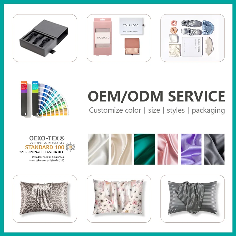 Soft Zipper Real Silk Pillowcase 6A Mulberry Silk Pillow Case Gift Set Custom Luxury 22mm 100% Pure Mulberry Silk Pillow Cases