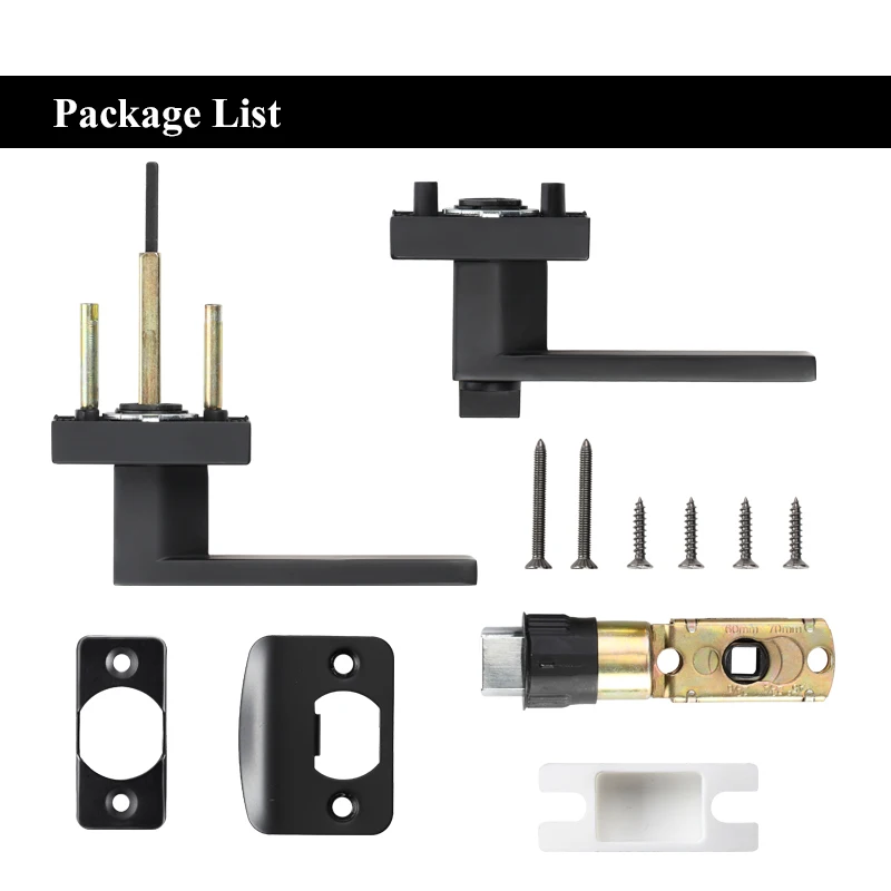 Heavy Duty Privacy Door Handle Interior Lever Lock Door Handle