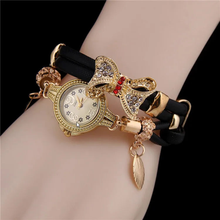 Fast Delivery Amazon Fancy Design Diamond XOXO Bracelets Watches Relogio Feminino Quartz Watches For Ladies