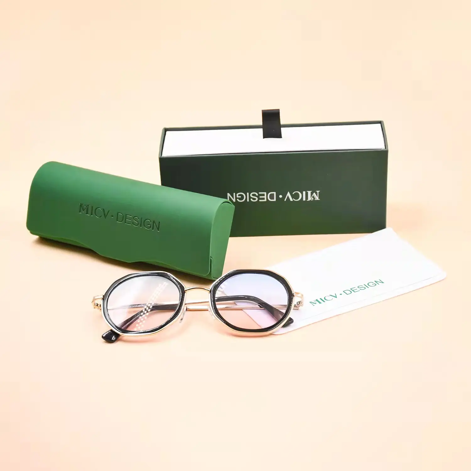 Набор чехлов для солнцезащитных очков из искусственной кожи, бумажный зеркальный чехол для зеленых очков, тканевый защитный набор для очков