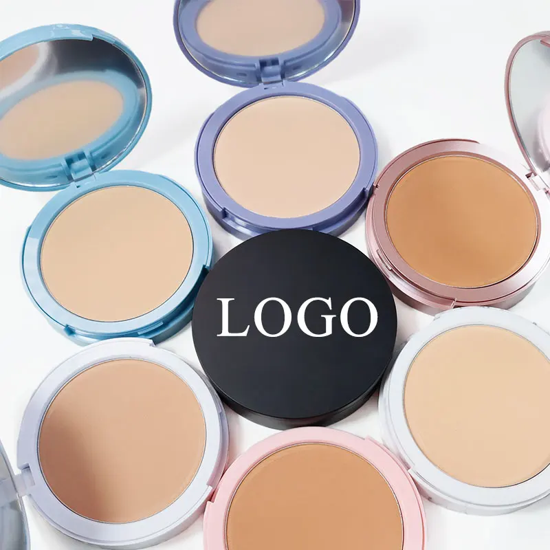 Face Makeup No Logo Rose Gold Setting Powder Compact Moisturizer Oil-control Contour Natural Foundation Powder