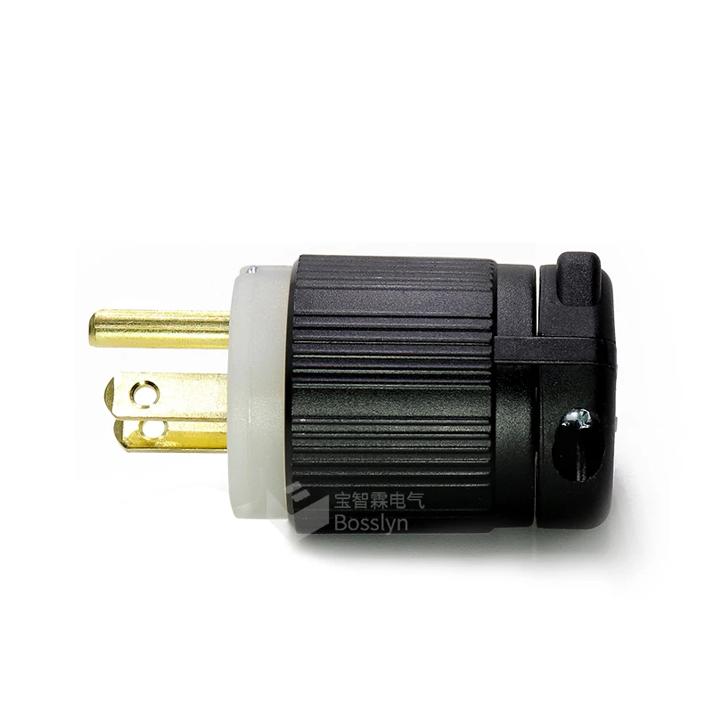 Bosslyn UL перечислен NEMA 5-15 Plug американский стандартный мощность 15A 125 в 2 полюса 3 провода заземления