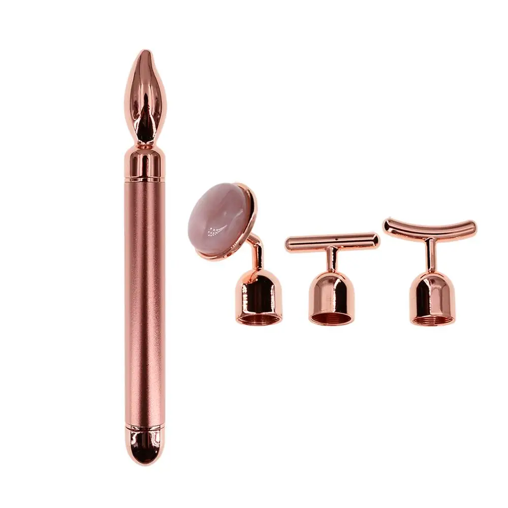 Rose Quartz Jade Roller Massage Roller Face Slimming Massager Body Neck Head Massager