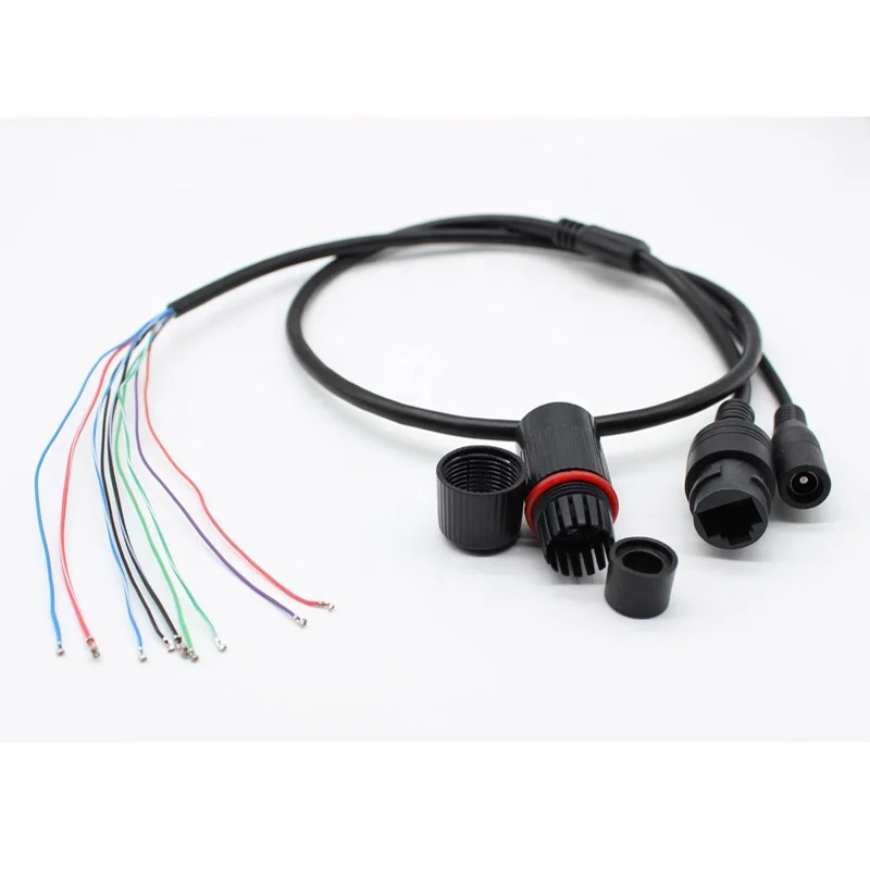 eborm Waterproof POE LAN cable for CCTV IP camera board module with weatherproof connector RJ45
