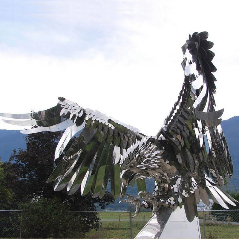 Outdoor eagle hawk sculpture Eagle metal sculpture Large metal garden eagle sculpture for sale