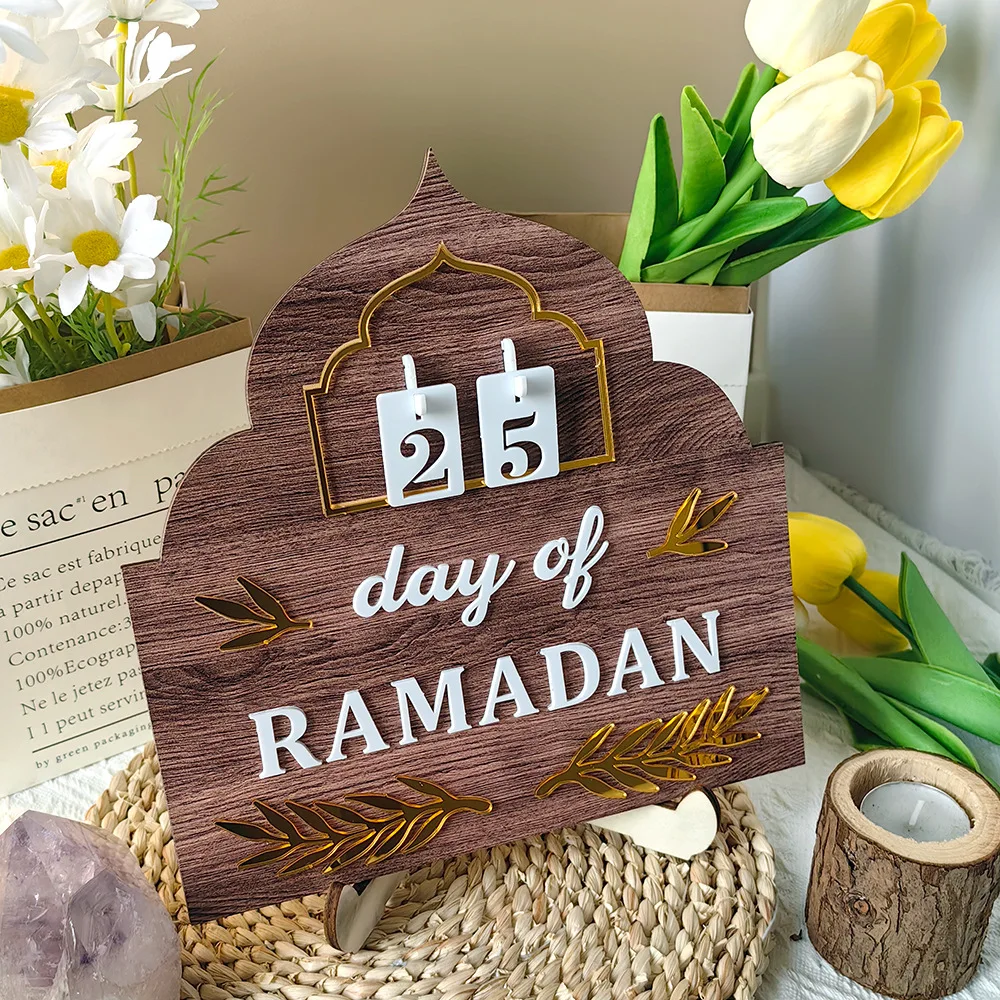 Ramadan Table Decoration Ramadan Signs Ramadan Wooden Acrylic Countdown For Muslim Festive Celebration