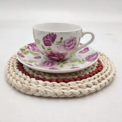 Japan Style Handmade Natural Corn Husk Table Mat Heat Insulation Placemat Casserole Pad Decoration Mat