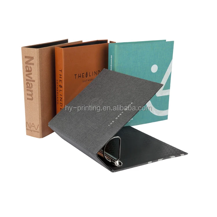 Customized A4 hard fabric covered presentation file folder