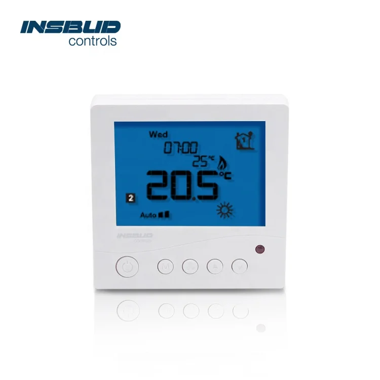 Digital 2 zone control programmable heating thermostat controller