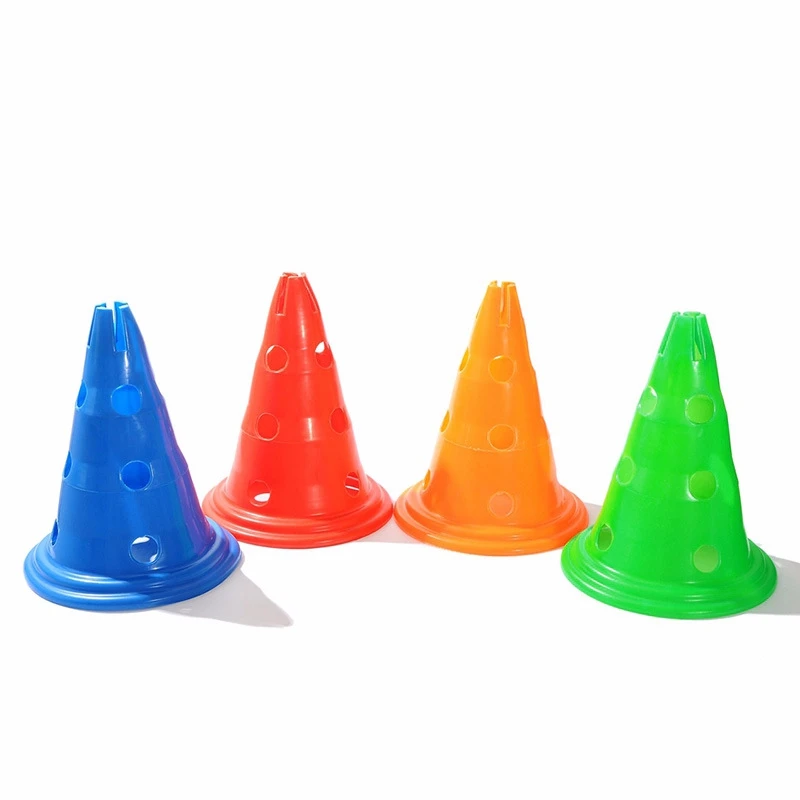 30cm High 3 Hole Sports Colored Soccer Cones Plastic Cones