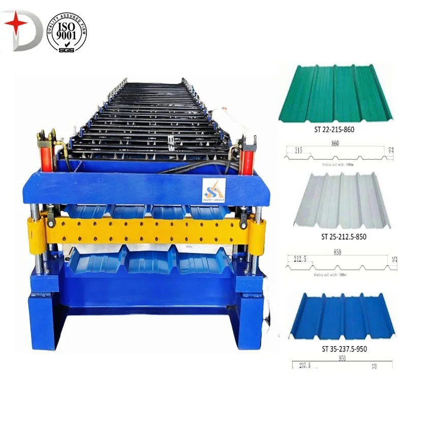 Hydraulic Metal Tr4 Tr5 Double Layer Tile Press Machine Ibr Sheet Double Layer Machine Calamines Factory Machine