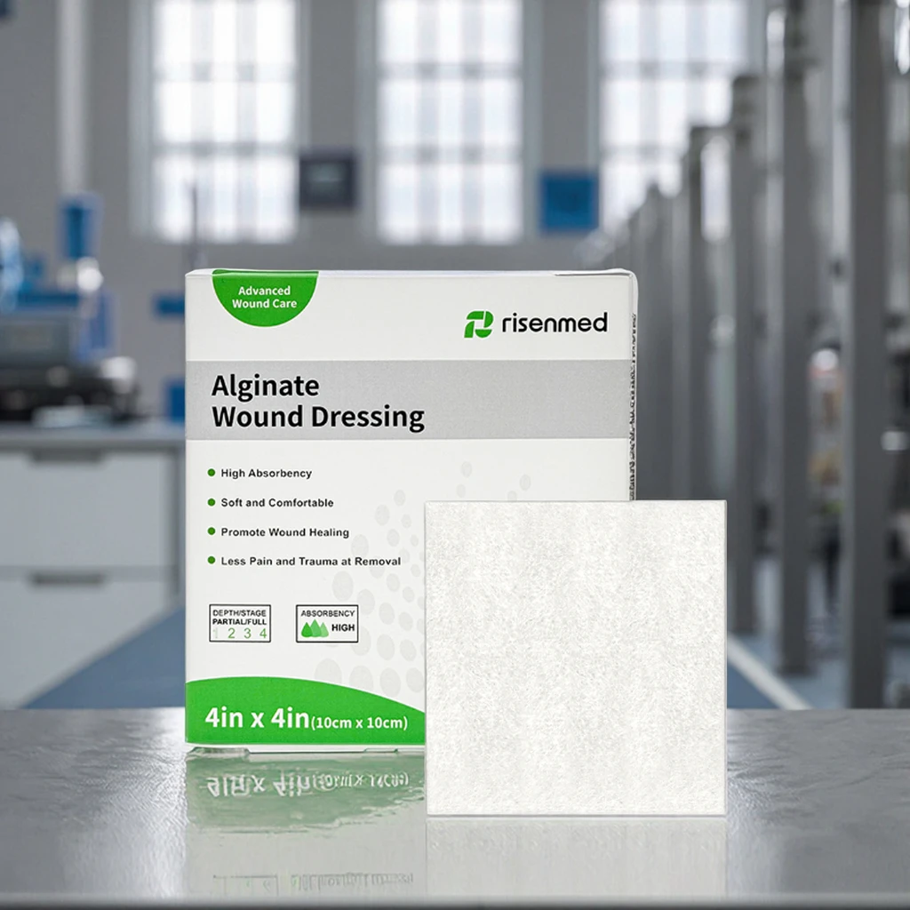 Risenmed Natural Health Wholesale High Absorbency Functional Promote Healing Sterile  Calcium Alginate Wound Dressing