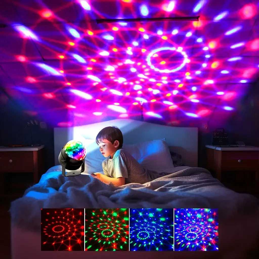 Bluetooth Music LED Crystal Magic Ball 9-color Stage Voice Control Party Light Decoration Home Atmosphere Lighting