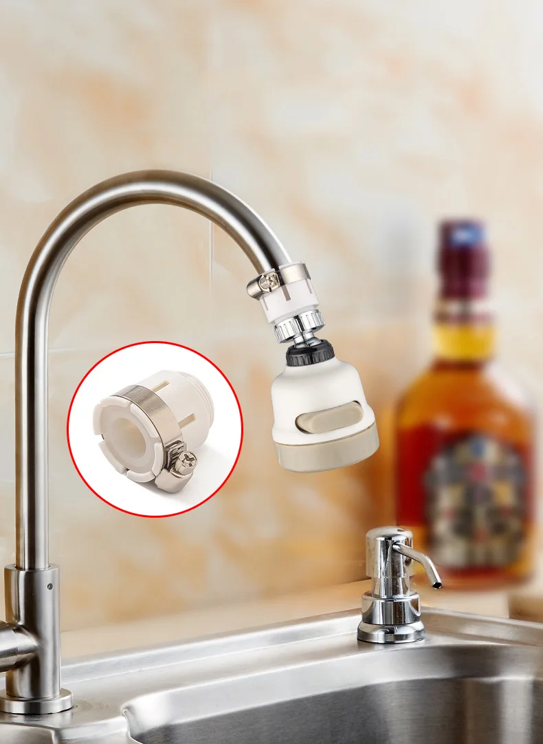 360 Swivel Three Modes Splash-Proof Faucet Hose Diffuser Nozzle Gear kitchen household Water filter