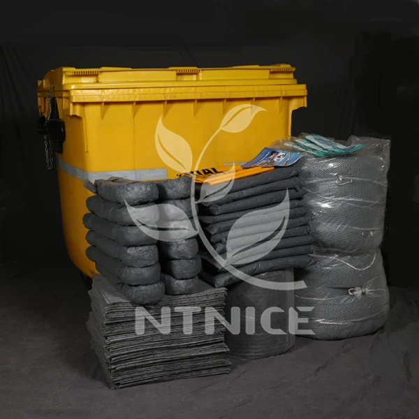 600 LTR OIL SPILL KIT  4 WHEELED BIN for Workplace Emergency Response
