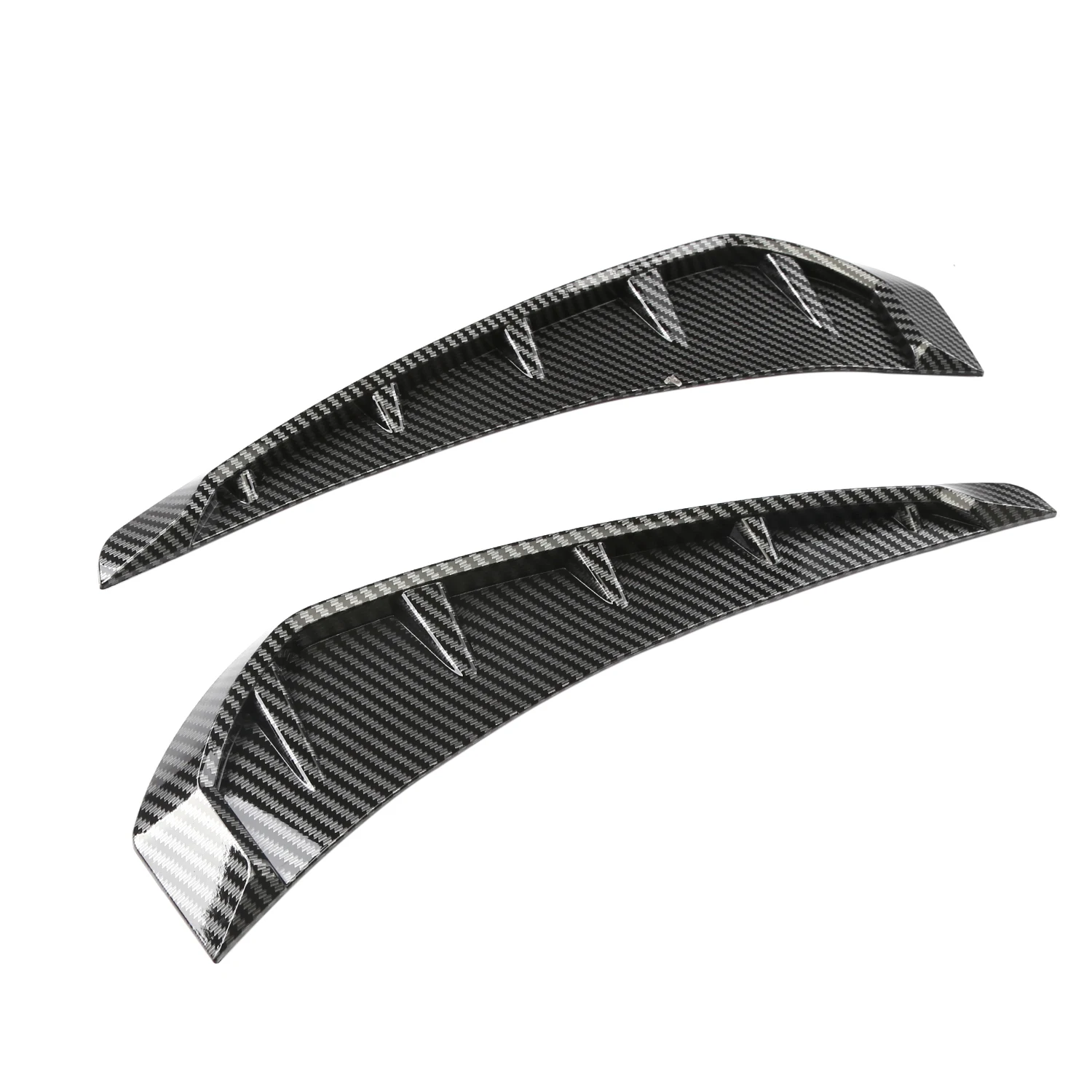 DTOUCH 2 pcs Universal Paste Carbon Fiber Look  Fender Car decoration Air Side Vent Air Flow Sticker