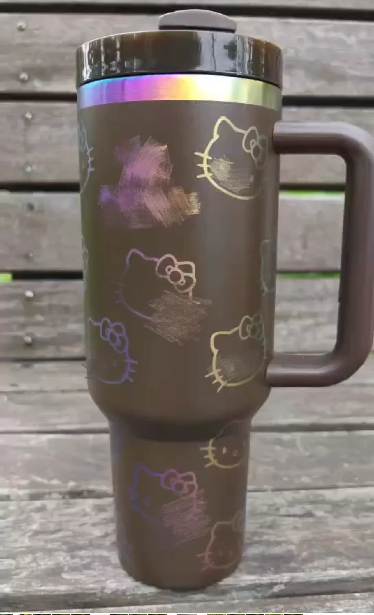 2024 Hot Selling New 40 Oz Car Ice Cup Fashionable Stainless Steel Engraved Glass Cup With Handle Spout Cover Customized Car Cup