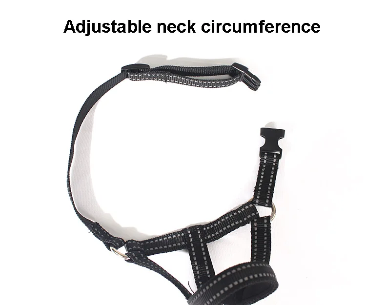 Anti Bite Barking Chewing Sleeve Pet Dog Muzzle Collar Mouth Harness Sleeve Training Leash Strap Adjustable Dog Head Halter