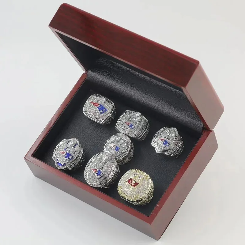 Custom Nfl Football Championship Ring Bretton MVP England Patriots Tampa Bay Buccaneers Championship Ring Alloy Jewelry Ring set