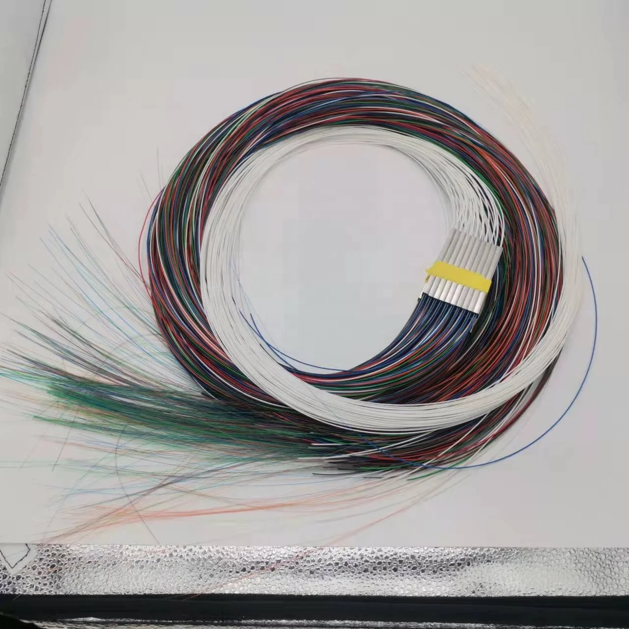 1x2  1m  multicolour plc splitter 1x4 1x8 1x16 1x32 1x64 1ype without  Connector  splice fiber optic equipment