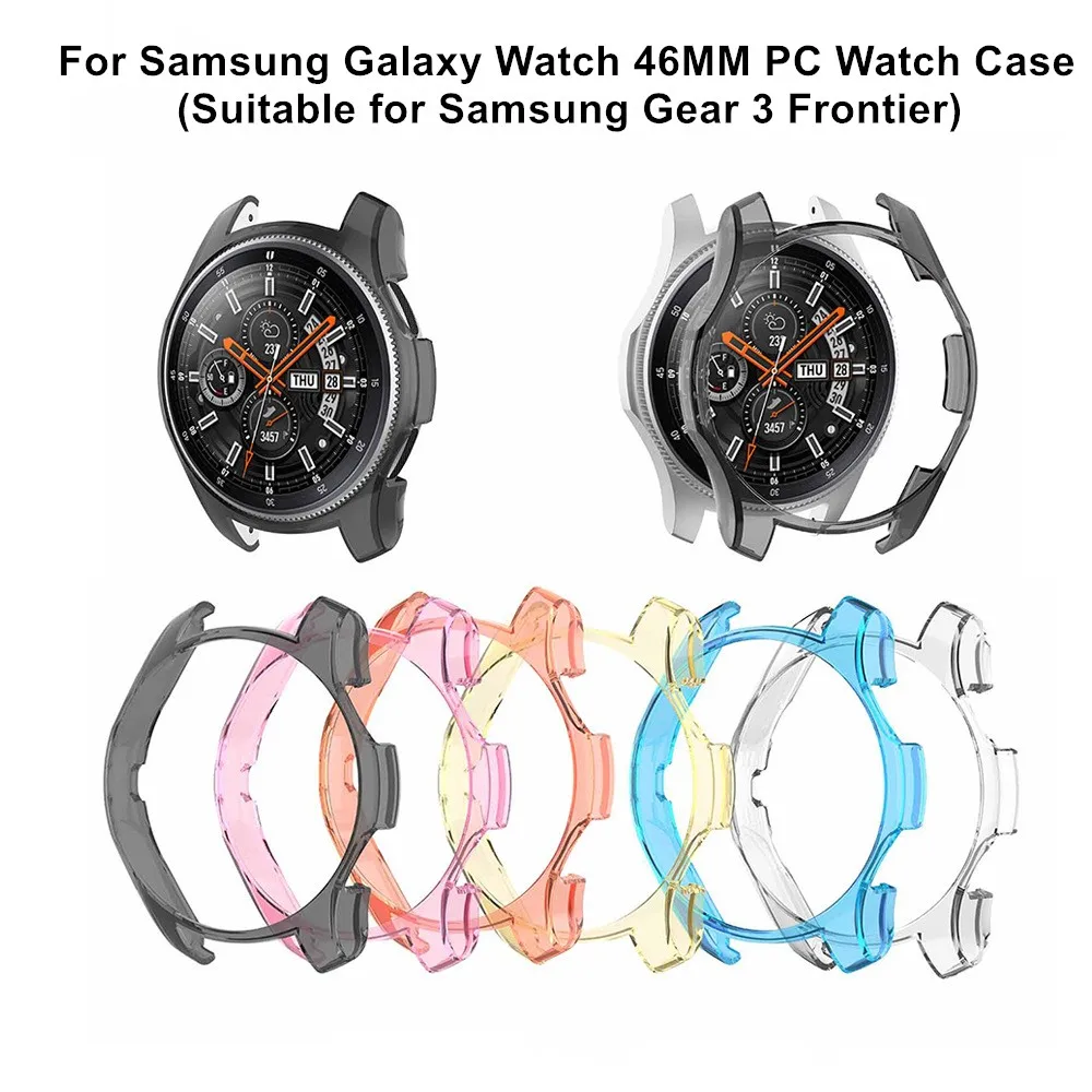 Customized Logo Luxury Rugged Silicone Soft TPU Protective Shell PC Watch Case for Samsung Galaxy Watch 42MM 46MM S3 Frontier