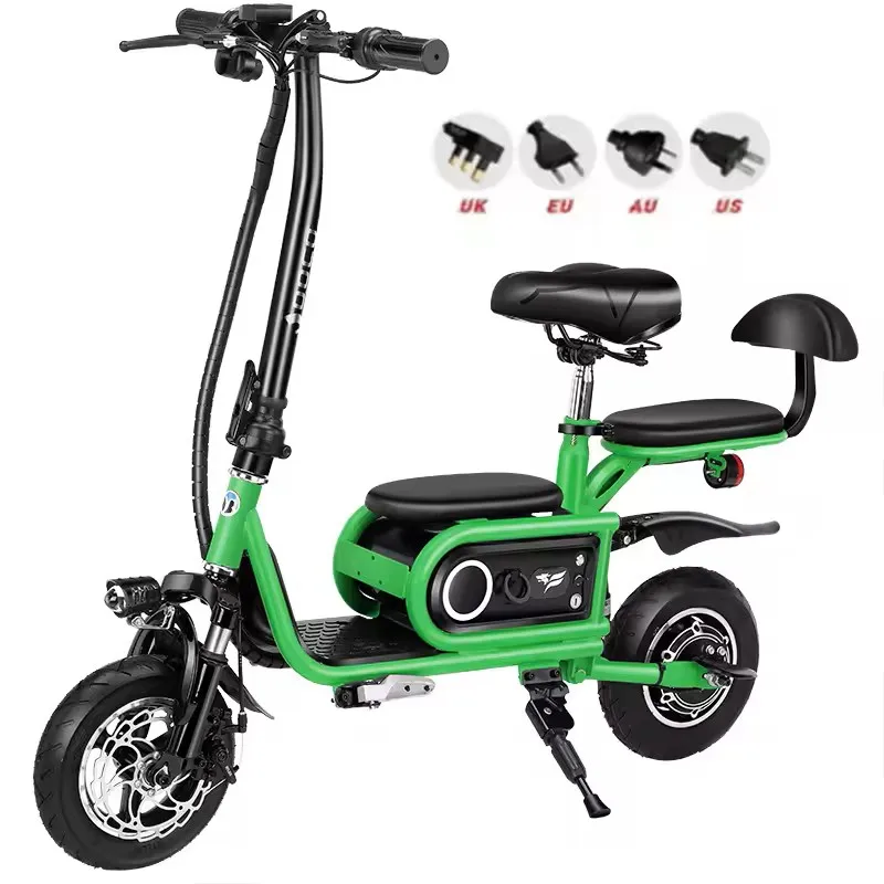 48V 500W 10Ah Mini Electric Bicycle Electric Scooter Bike with Central Motor Aluminum Alloy Frame 36V Lithium Battery for Adults