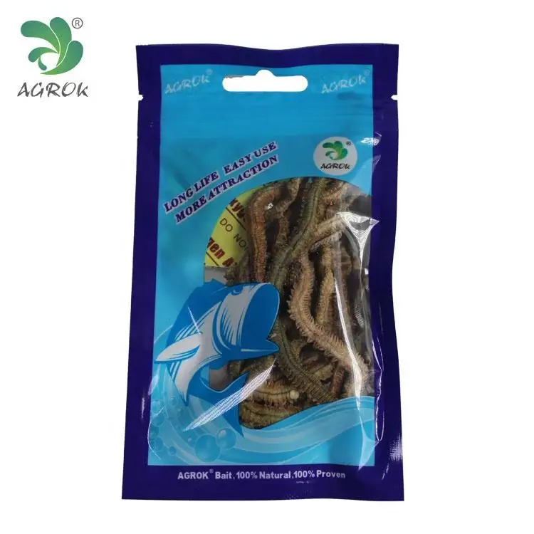 AGROK High Quality Green / Red Sandworm Freeze Dried Clam Worm Bait Fishing Bait
