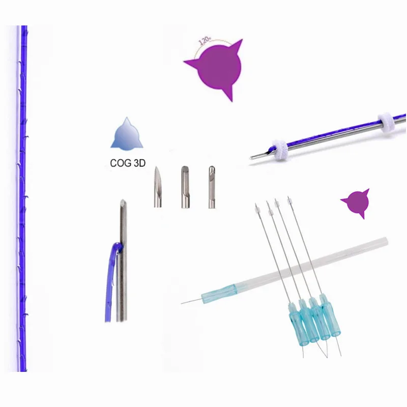 ce approved strong lifting cosmetic cog 4d 18g 100mm /w blunt pdo thread for abdomen lift /minervas cog pdo press cog