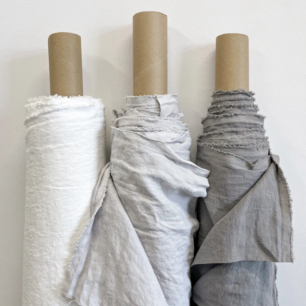 Factory competitive soft breathable blend clothing  pattern linen/cotton blend fabric  100% linen and linen blends