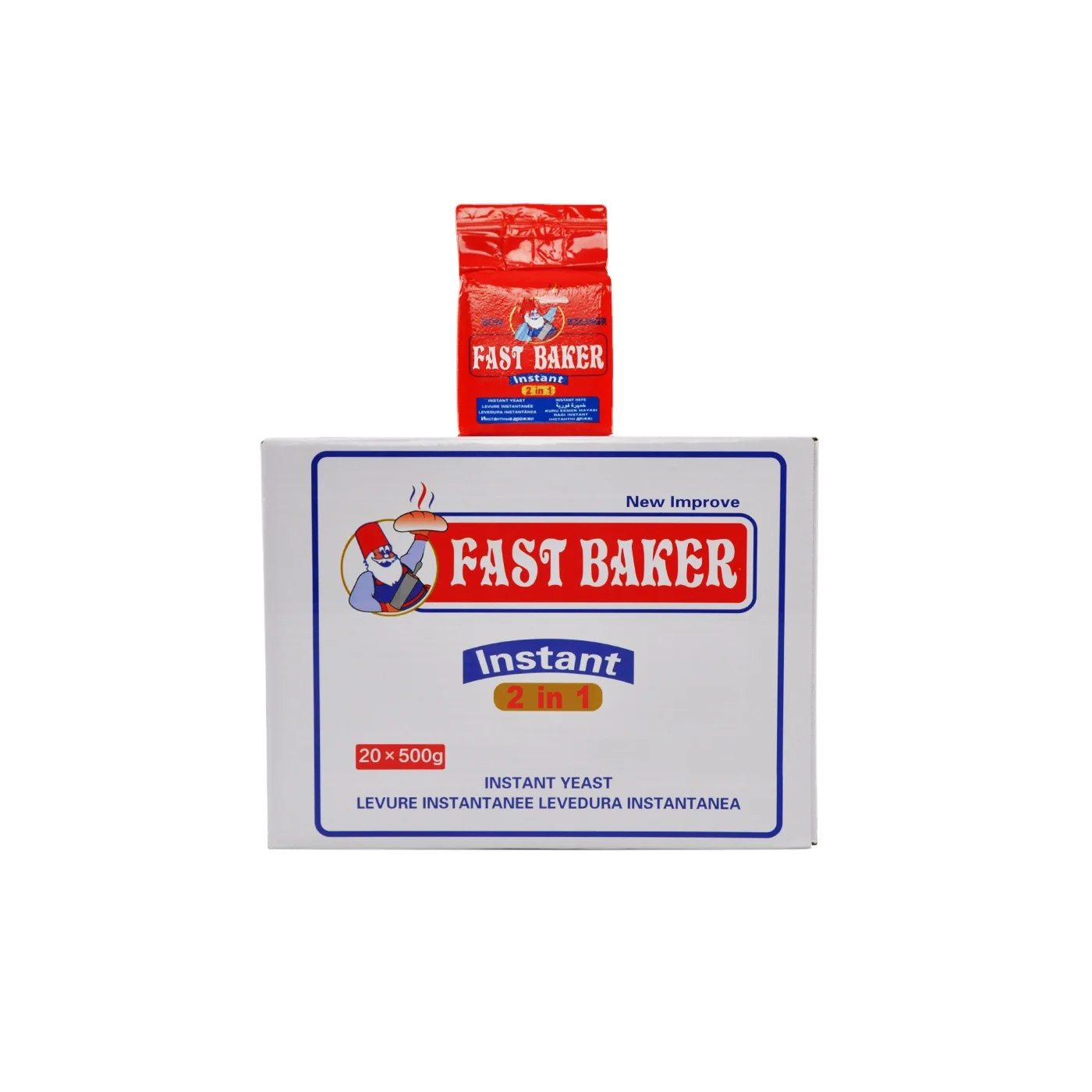 Food Grade 2 In 1 Baker Brand Instant Dry Yeast With Bread Improver