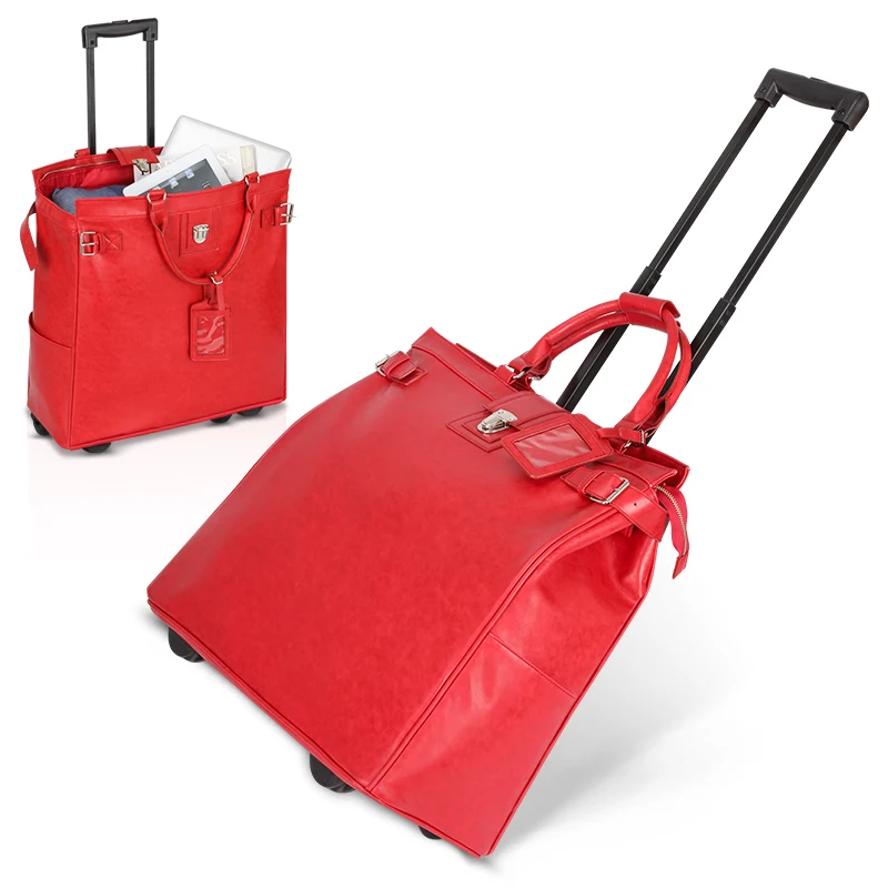 High Quality Fashion Multifunctional PU Traveling Storage Suitcase Lady Luggage Bags Travel Trolley Luggage with Wheel