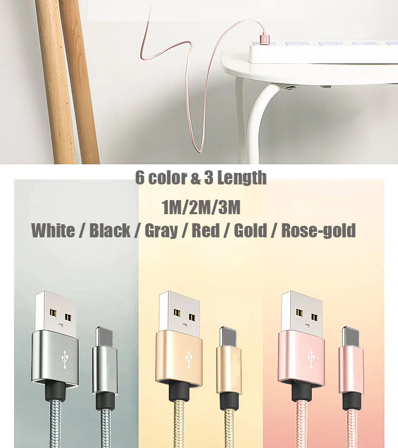 
WIK-YT 3.3 ft 1M 6.6ft 2M 10ft 3M Factory Cheap Price Fast Charge Nylon Braided Usb Cabl Cable Mobile Cell Phone Charging Cord 