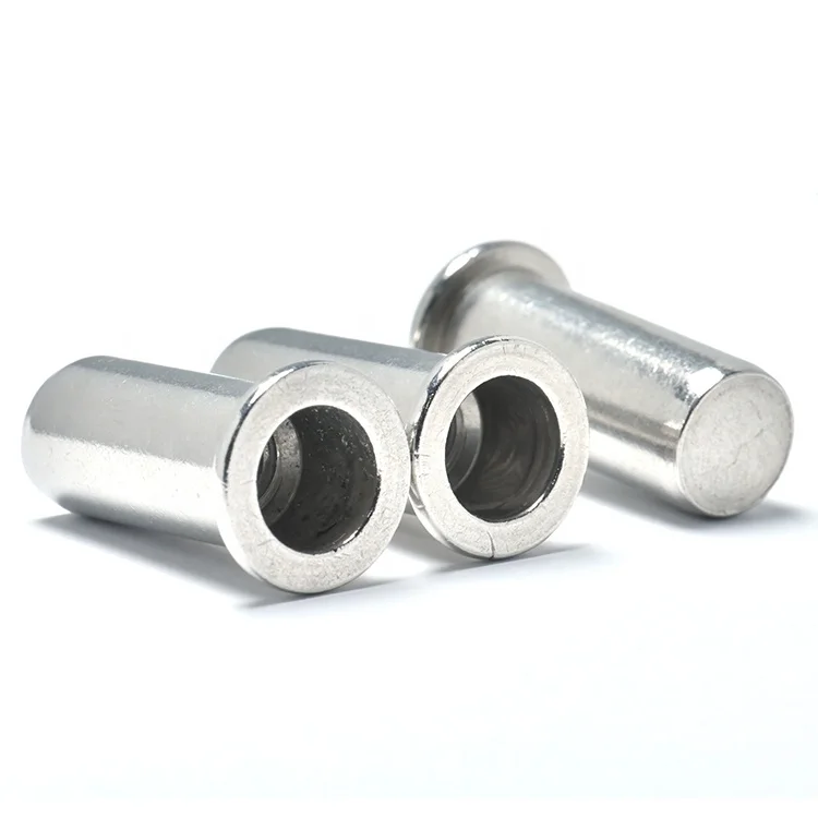 China Factory Cheap price SS304 18-8 M4 M6 M8 Flat Head Plain Body Rivet Nuts with Close End