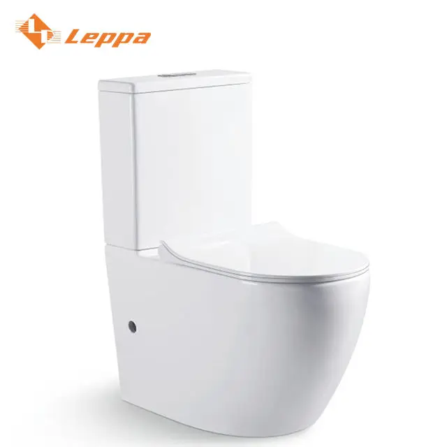 European Rimless Two-piece toilette Chinese ceramics Modern Round toilet bowl floor mounted sanitary ceramic wcs