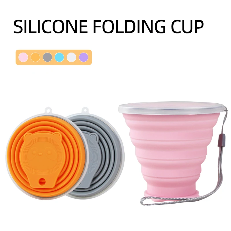 Уличная портативная силиконовая складная многоразовая чайная чашка