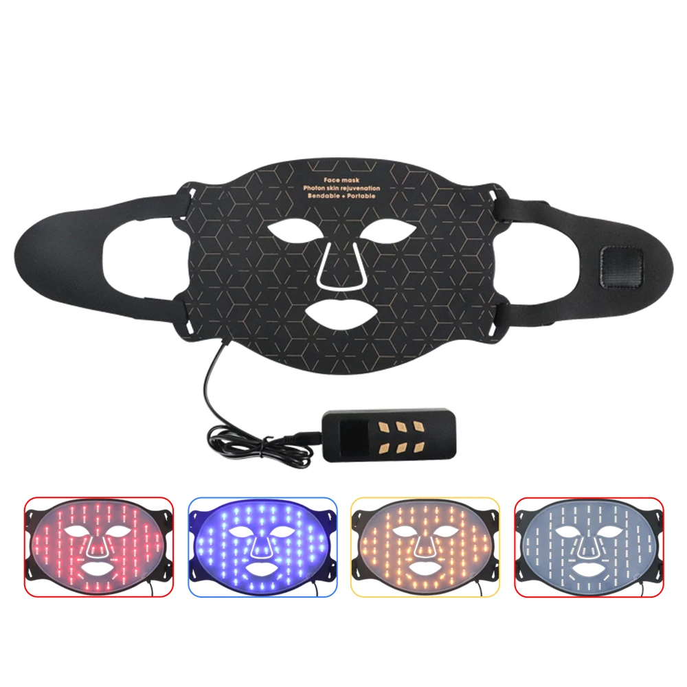 Red Light Therapy Mask 240 PCS LED QTY Silicone Led Mask USB 4 Colors Skin Care Beauty Led Light Red Light Therapy