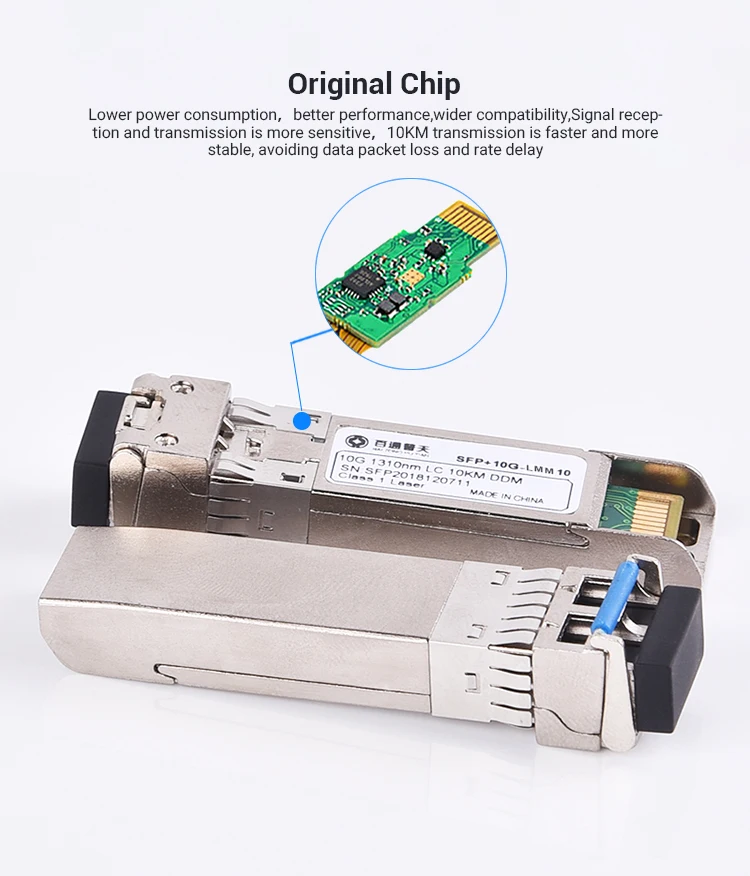 Wholesale 10Gx 1270Nm 1330Nm Transceiver Module 1270/1330 Optical Fibre Sfp Bidi 10G 10Km