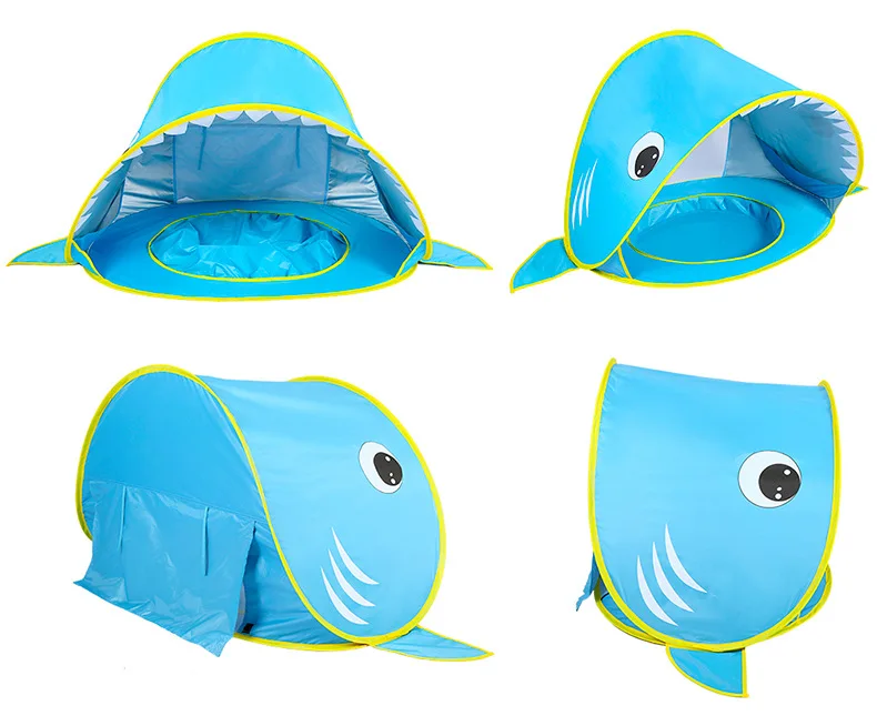 Factory Wholesale Baby Beach Tent Pop Up Portable Kids Beach Sun Shelter With Swimming Pool