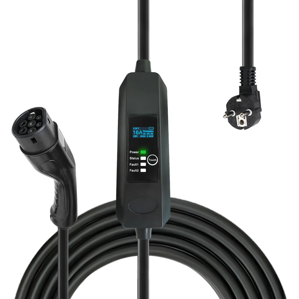 SNEV Portable Ac Ev Charger 7KW 32A High quality Adjustable current Type2 GB/T Waterproof Home Use Vehicle Charging Station