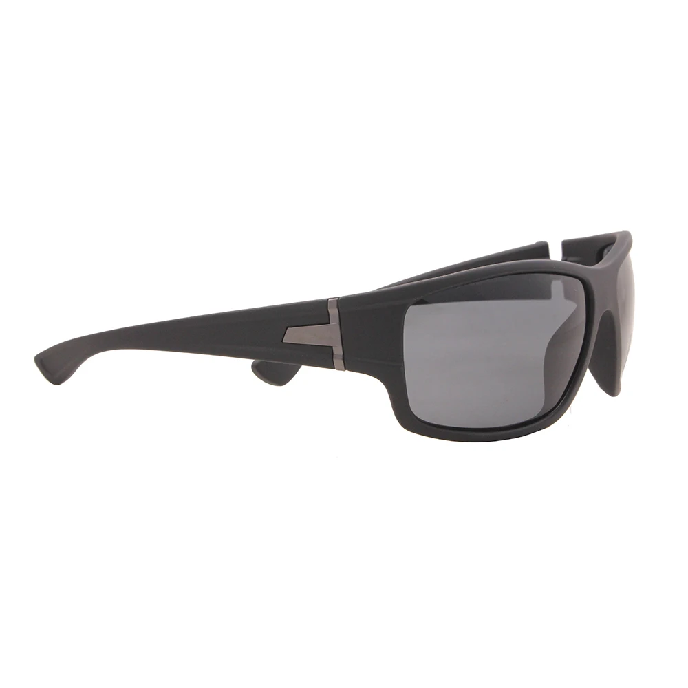 Matte Black frame Blue Flash Mirror Polarized Lens Style Outdoor Travel Eyes Protection Sunglasses with metal logo piece